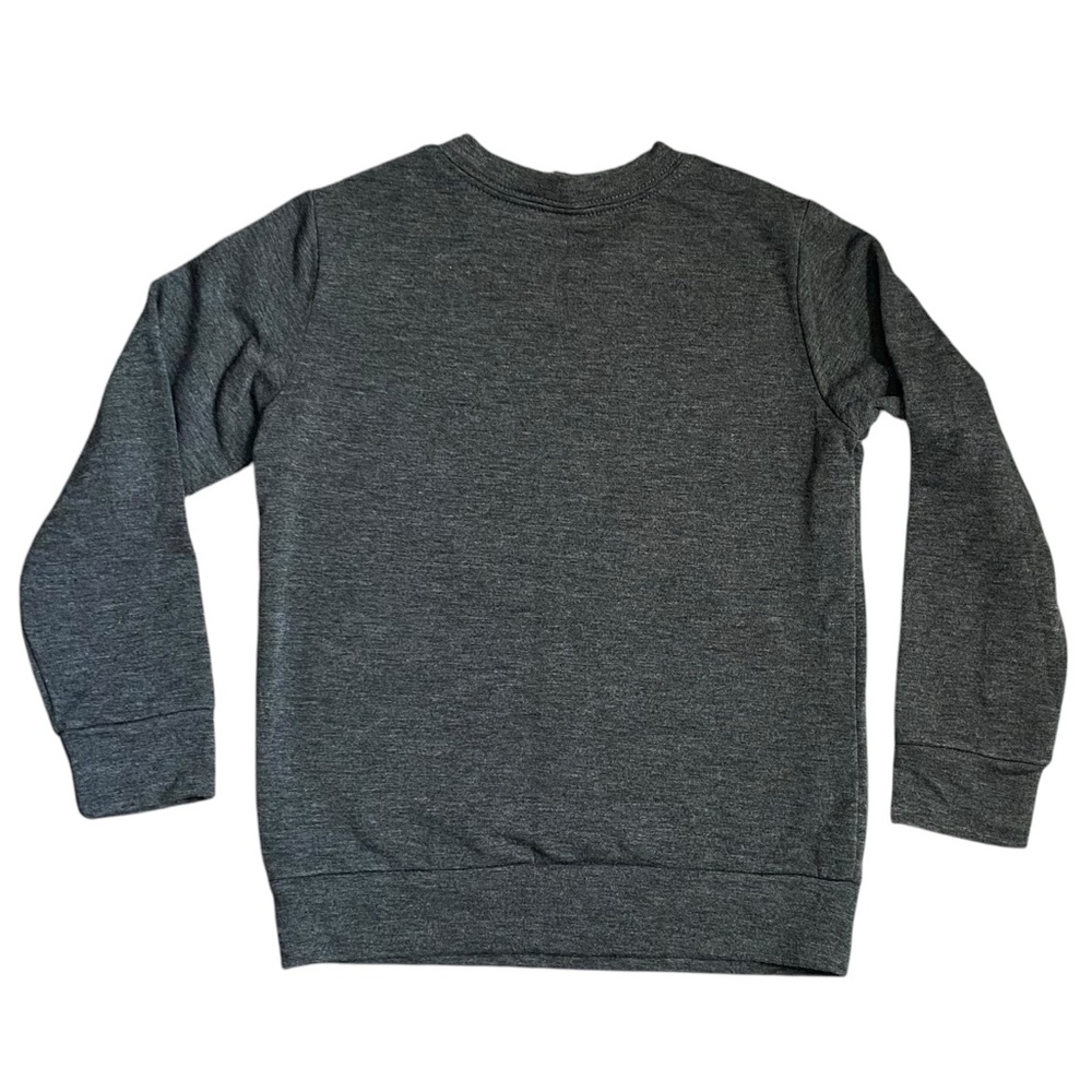 Kids Gray Merry Christmas Smiley Sweatshirt - Picture 2 of 4